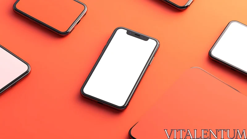 Blank phone chorus on coral stage, waiting for ideas.