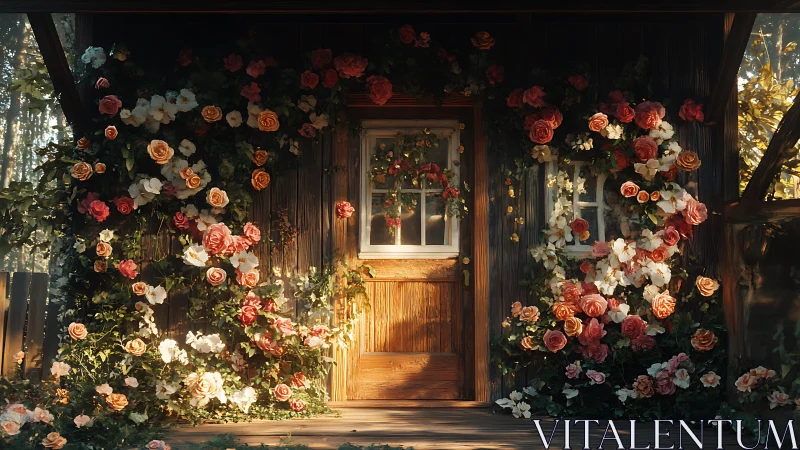 Ornamental Floral Portal: Symmetrical Garden Installation.