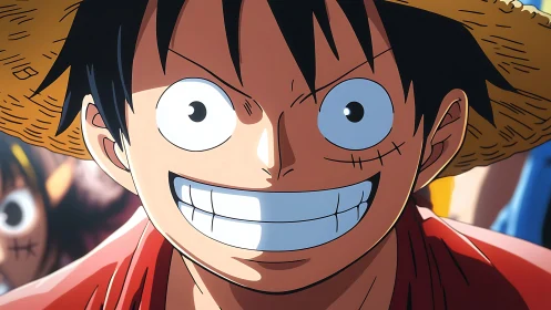 Sunlit straw-hat grin charging straight at adventure’s edge.