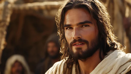 Bearded man in desert robes gazes forward thoughtfully.