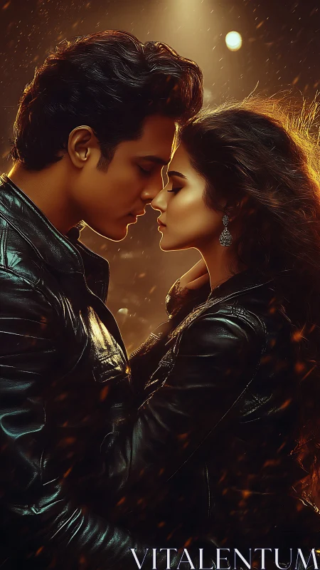 Two Hearts, One Golden Moment of Connection.