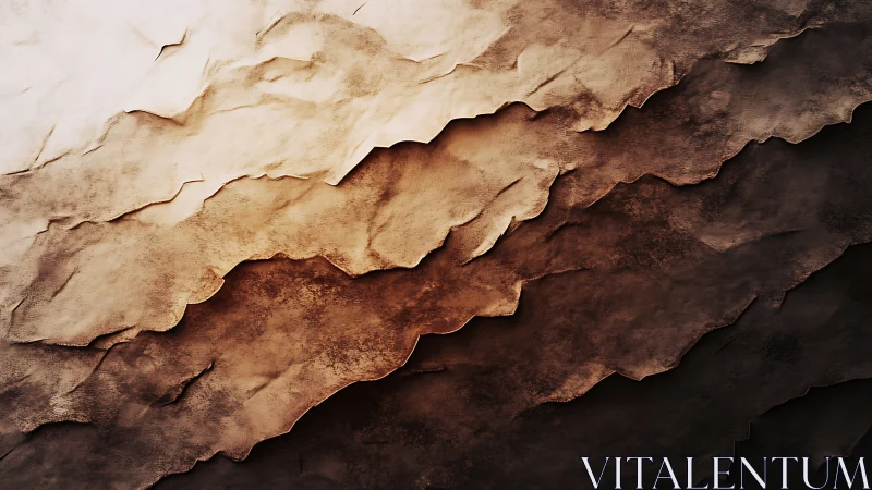Layered earthen texture with torn strata and warm shading