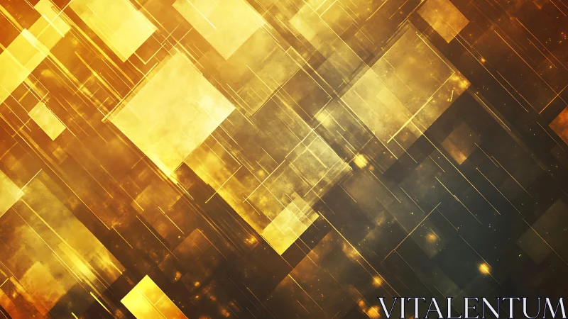 Abstract golden rectangles and lines in digital geometric style.