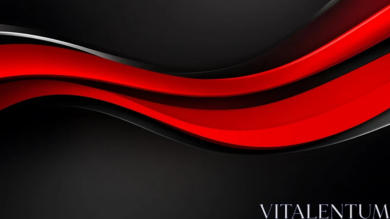 Elegant Red and Black Abstract Wave Design with Modern Feel.