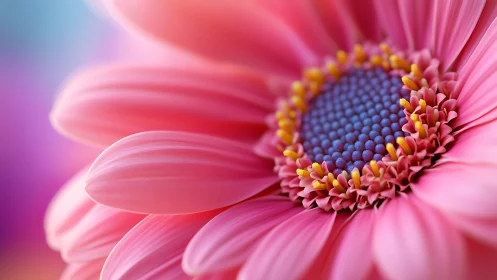 Gerbera Daisy Close-Up: Macro Floral Photography with Chromatic Detail.