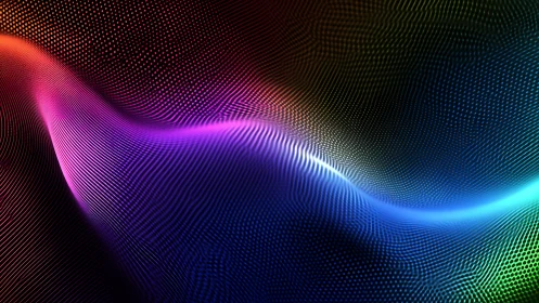 Digital wave gradient over dotted abstract surface.