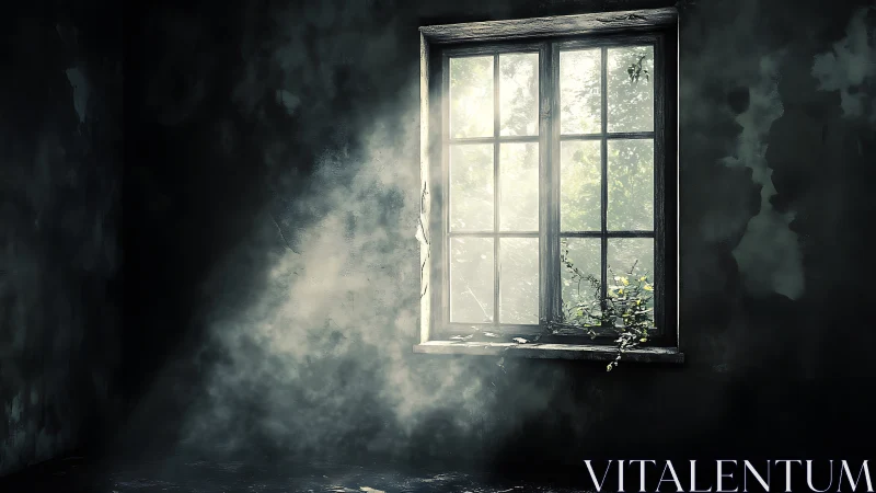 Soft morning light gently transforms a quiet abandoned room