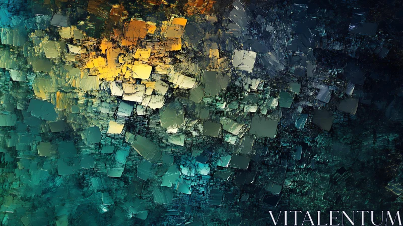 Abstract digital painting with textured brush strokes and vibrant colors.