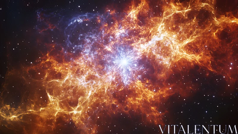 Stellar fireworks unravel as a radiant nebula ignites space