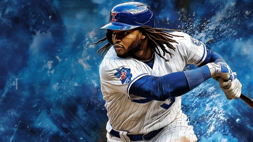 Digital illustration of baseball batter in mid swing pose.