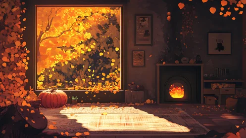 Autumn's Cozy Inferno Dances Through Intimate Sanctuary Space