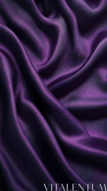 Purple satin fabric with folds and directional light.