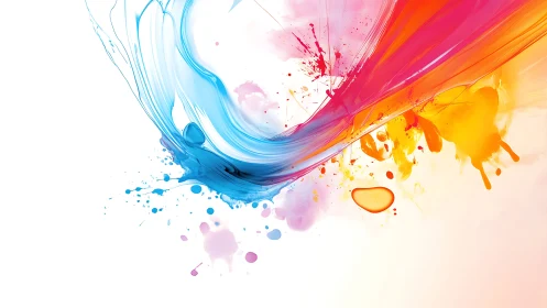 Color-surfing splashwave bends from cool blue to fireglow.