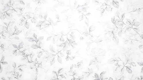 Delicate graphite floral branches on white textured field.