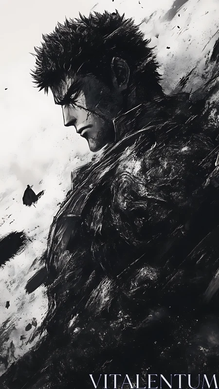 Stormworn warrior paused between fury and quiet resolve.