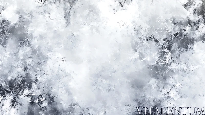 Iridescent ice cloud texture with diffuse grayscale marbling.