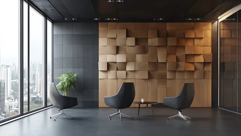 Wooden Geometry Meets Modern Minimalism in Cloud.