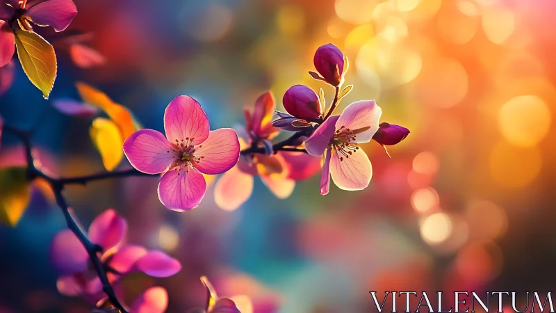 Luminous Petals Dance Through Gradient Dreams