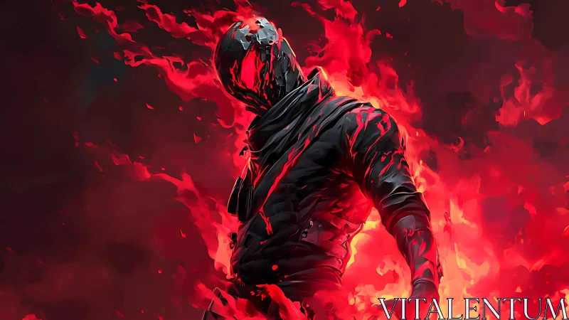 Inferno-wreathed Wraith strides from the crimson blaze.