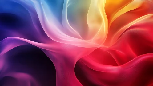 Radiant color veils in flowing abstract digital motion.