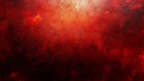 Glowing red nebula-style texture radiates warm cosmic energy