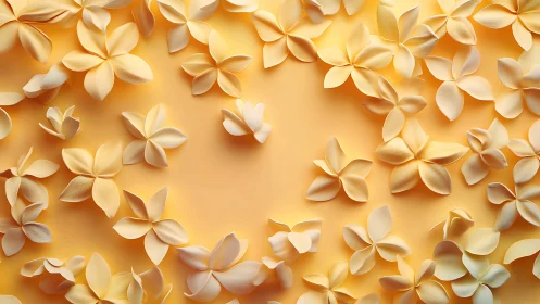Three-Dimensional Paper Flowers on Uniform Gradient Surface.