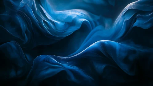 Velvet ocean of light folds itself into silent blue waves
