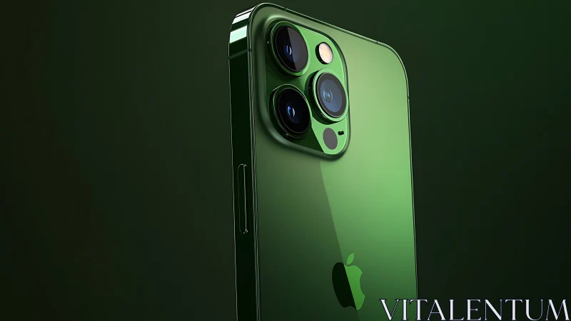 Emerald iPhone Pro Camera Module: Architectural Precision Rendering.