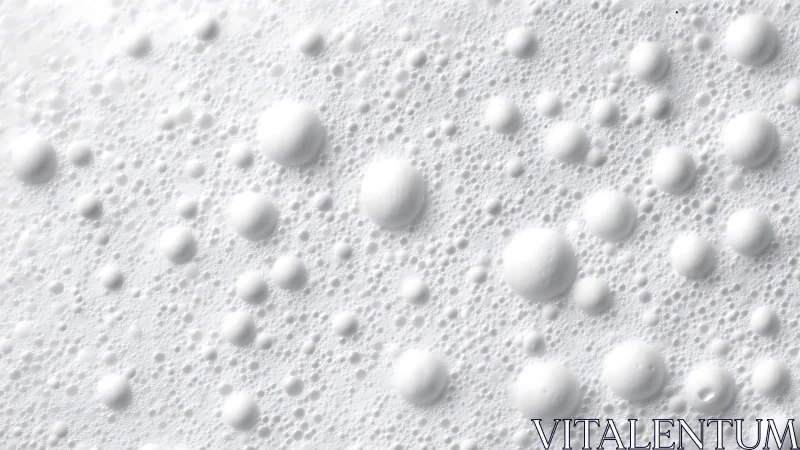 White foam bubbles form dense textured abstract surface