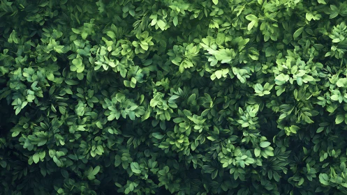 Whispering Leaf Canopy, Emerald Layers in Soft Morning Glow.