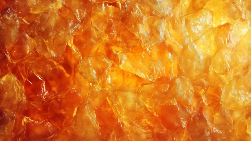 Golden Amber Light Through Ice Crystals.