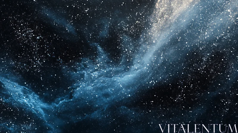 Stellar dust filaments arc across a dense starfield in deep space