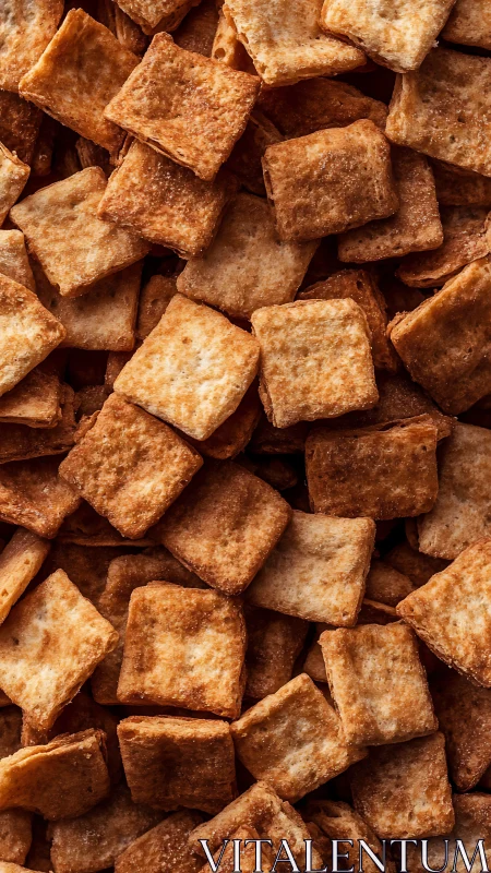 Cinnamon Toast Cereal Pieces Arranged Overhead