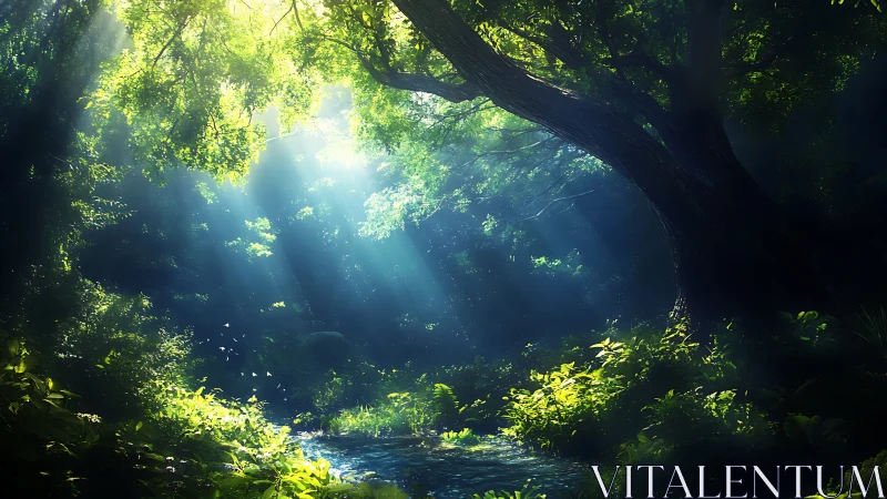 Volumetric Sunlight Filtering Through Dense Temperate Forest Canopy
