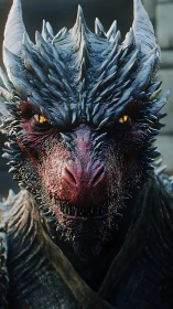 Ember-eyed dragon monarch stares down the mortal world.