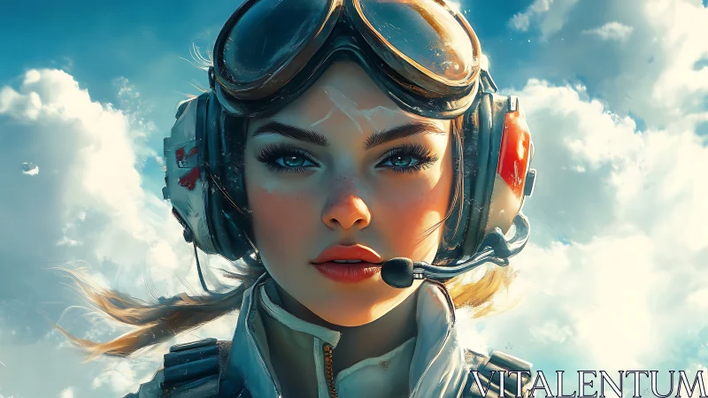 Skybound daydreams with a fearless digital aviator.