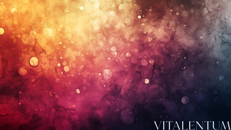 Vibrant abstract bokeh background in warm and cool tones.