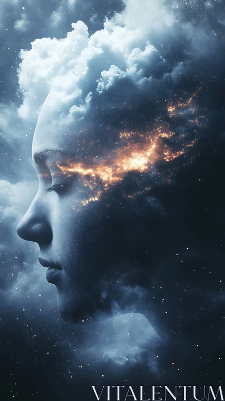 Starlit cloud portrait reveals a serene cosmic inner world