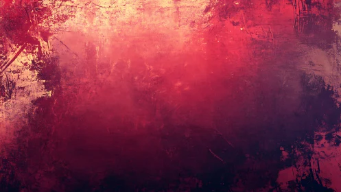 Crimson textured gradient field reveals distressed painterly surface