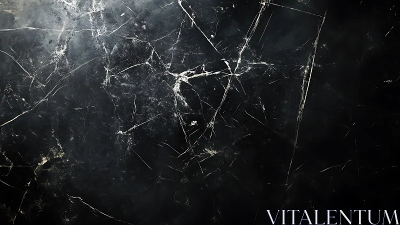 Fractured black marble texture with luminous hairline veins.