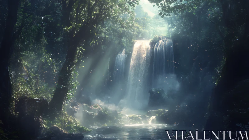 Luminous Cascade Sanctuary Where Heaven Meets Jungle Whispers