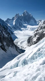 Quiet snowy peaks embracing a sunlit mountain valley.