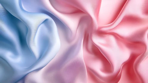 Soft pastel satin folds create swirling abstract surface