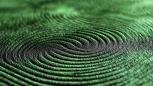 Green ripple fingerprint pattern with softly lit textures.
