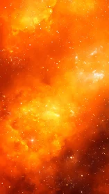 Radiant Particle Field in Warm Chromatic Gradient.