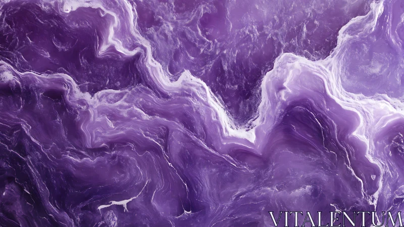 Purple fluid abstract surface shows layered swirling formations