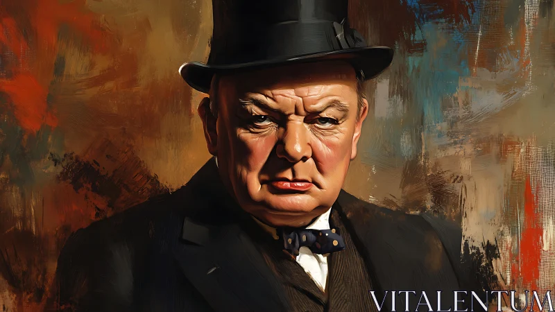 Stoic gentleman in a bowler hat studies the viewer sternly