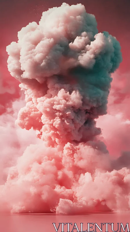 Candyfloss plume erupts in dreamy pink atmospheric bloom.