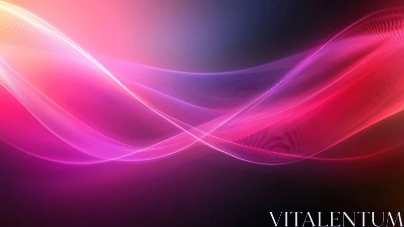 Spectral gradient waveforms in luminous magenta-light spectrum.
