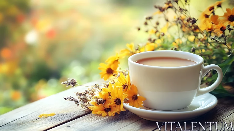 Herbal Tea Composition: Botanical Garden Table Setting.